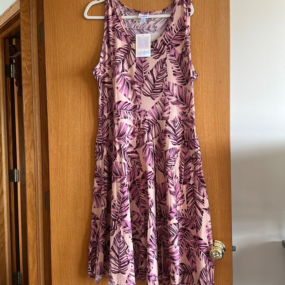 Lularoe burgundy/pink sleeveless dress